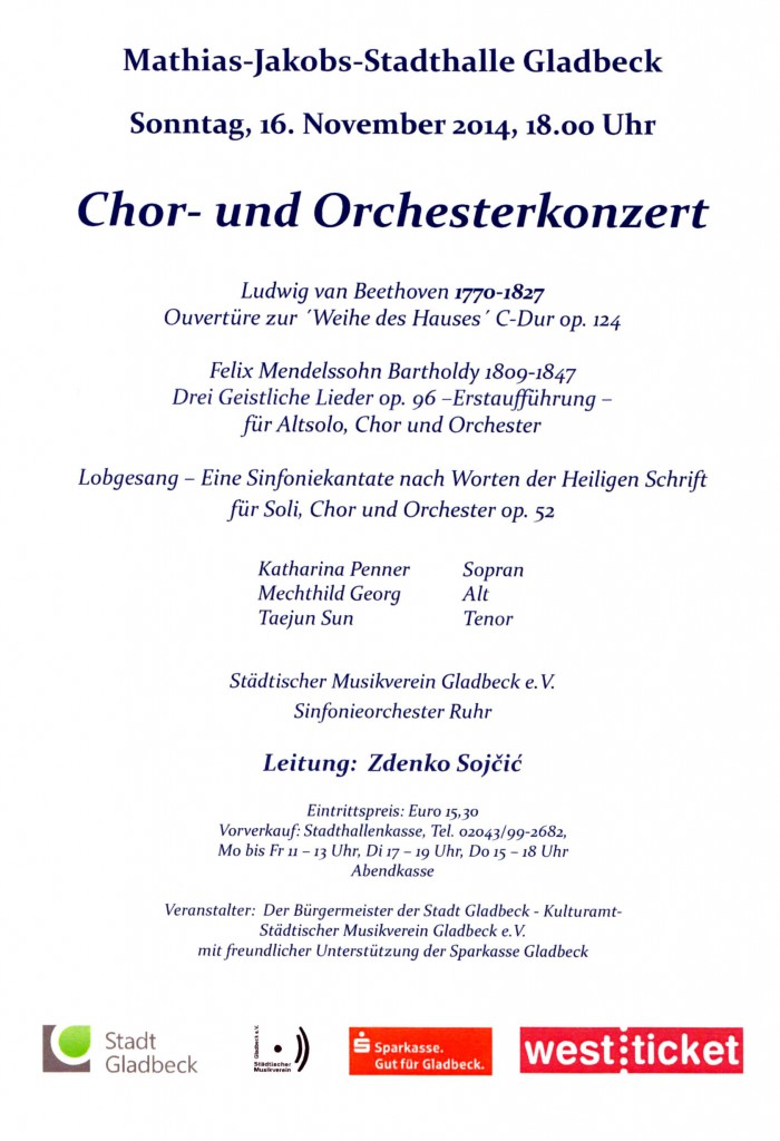 Einladung Chorkonzert 2014